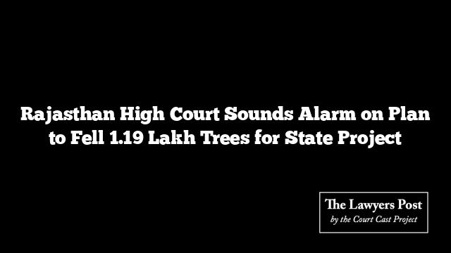 Rajasthan High Court Sounds Alarm on Plan to Fell 1.19 Lakh Trees for State Project
