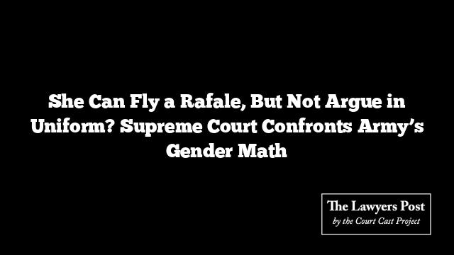 She Can Fly a Rafale, But Not Argue in Uniform? Supreme Court Confronts Army’s Gender Math