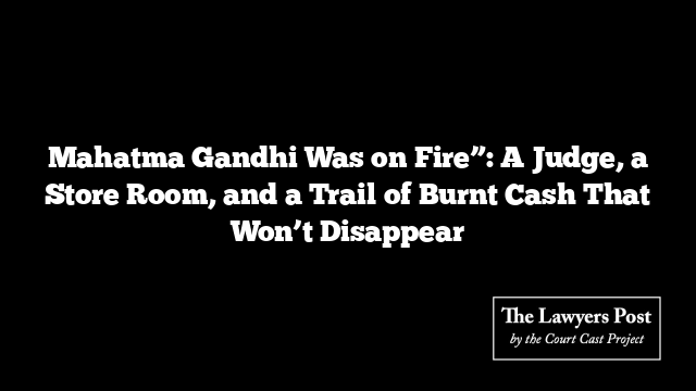 Mahatma Gandhi Was on Fire”: A Judge, a Store Room, and a Trail of Burnt Cash That Won’t Disappear