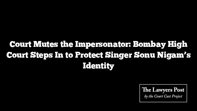 Court Mutes the Impersonator: Bombay High Court Steps In to Protect Singer Sonu Nigam’s Identity