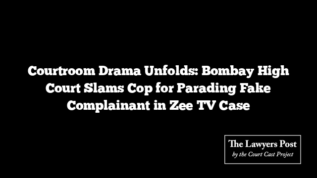 Courtroom Drama Unfolds: Bombay High Court Slams Cop for Parading Fake Complainant in Zee TV Case