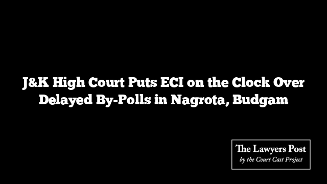 J&K High Court Puts ECI on the Clock Over Delayed By-Polls in Nagrota, Budgam