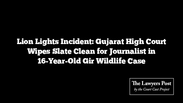 Lion Lights Incident: Gujarat High Court Wipes Slate Clean for Journalist in 16-Year-Old Gir Wildlife Case
