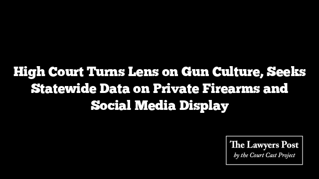 High Court Turns Lens on Gun Culture, Seeks Statewide Data on Private Firearms and Social Media Display