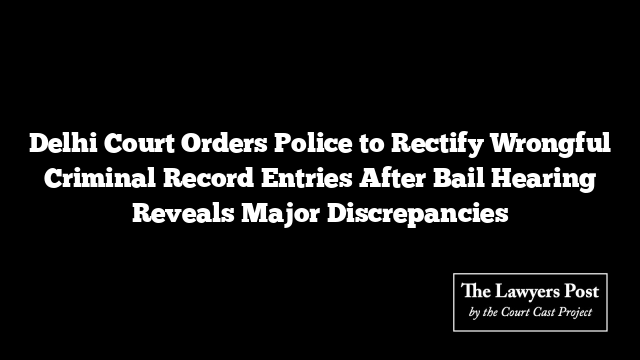 Delhi Court Orders Police to Rectify Wrongful Criminal Record Entries After Bail Hearing Reveals Major Discrepancies
